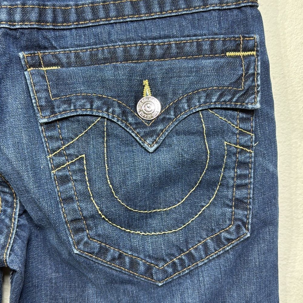 (N5) True Religion Men's 30x32 Mid Wash Denim Straight Leg Ricky Jeans in Blue - Picture 3 of 10